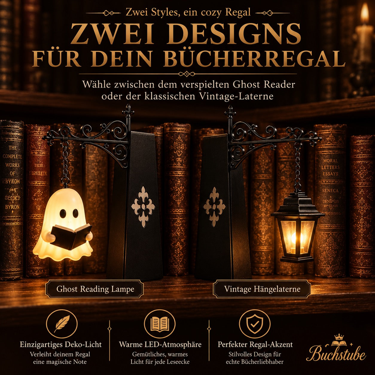 Buchstube™ Bookshelf Lamp