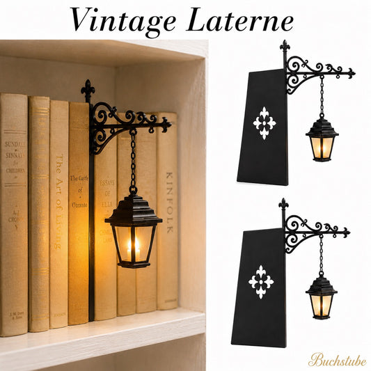 Vintage Laterne – Buchstube Bookshelf Lamp